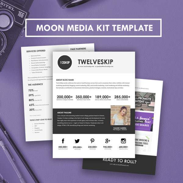 Moon Media Kit Template