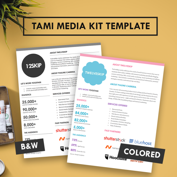 Tami Media Kit Template