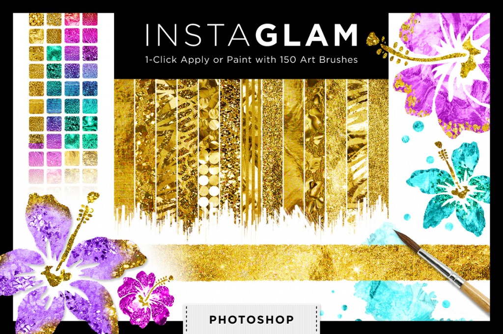 Gold Foil Instaglam Texture