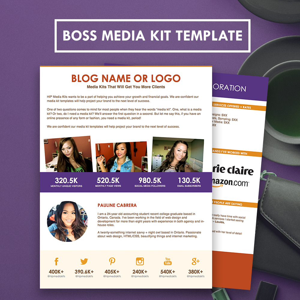 Two page Media Kit Template