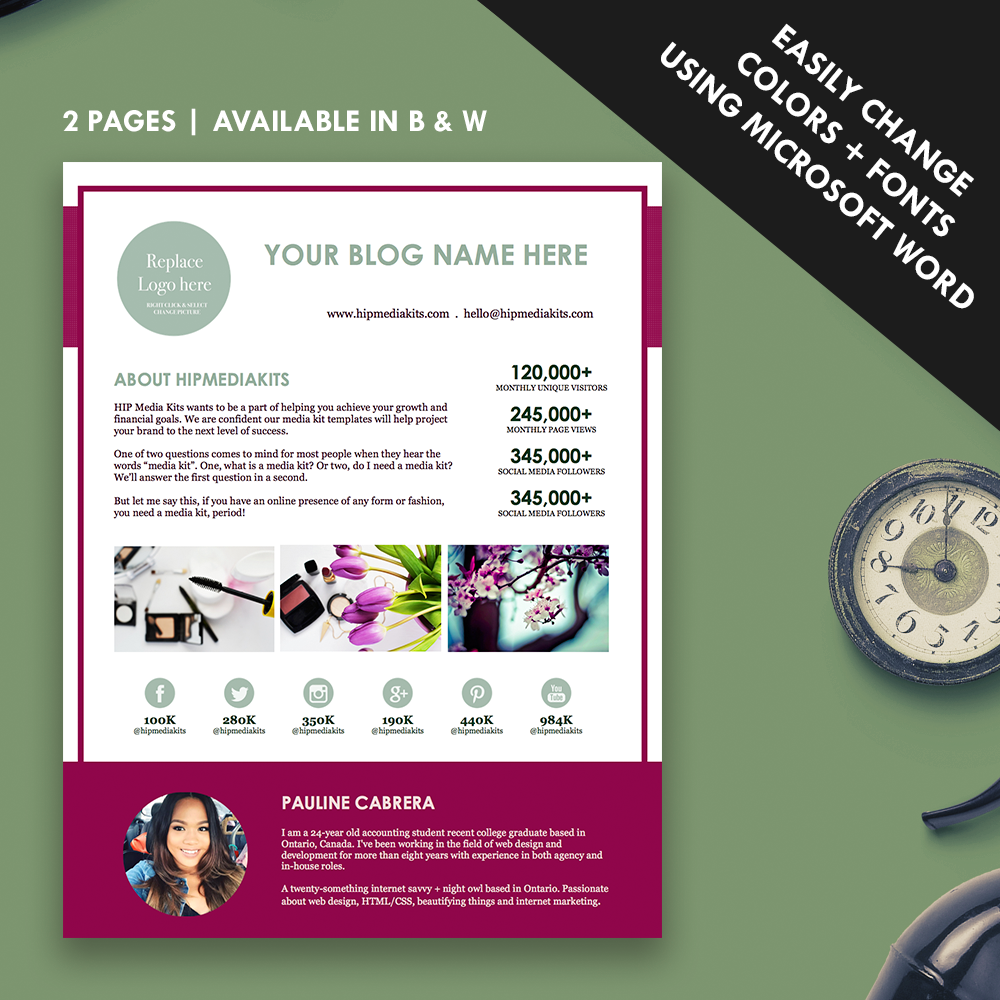 Classic Media Kit Template - Image 2
