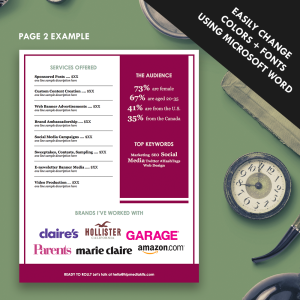 Blogger Media Kit